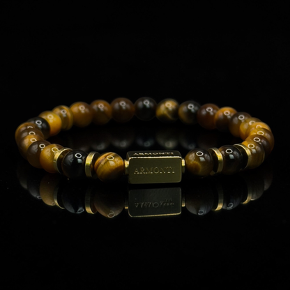 Pulsera de ojo de tigre amarillo 6mm