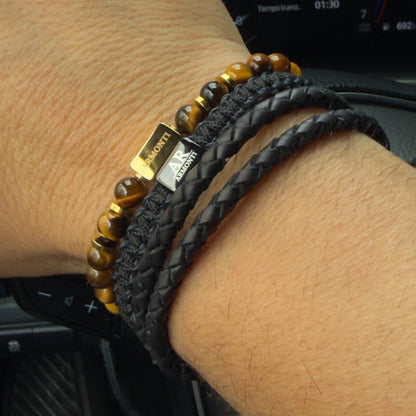Pulsera de ojo de tigre amarillo 6mm
