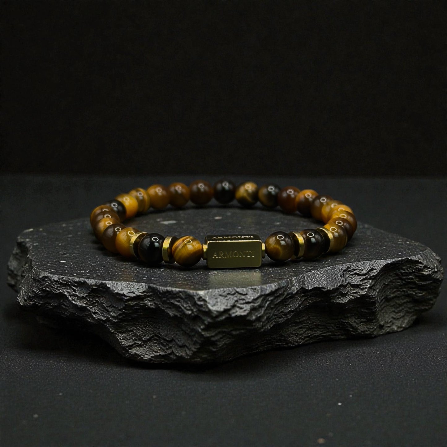 Pulsera de ojo de tigre amarillo 6mm