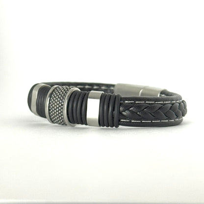 Renegade flat stitched leather bracelet by Armonti