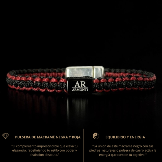 Red MACRAMÉ bracelet for men