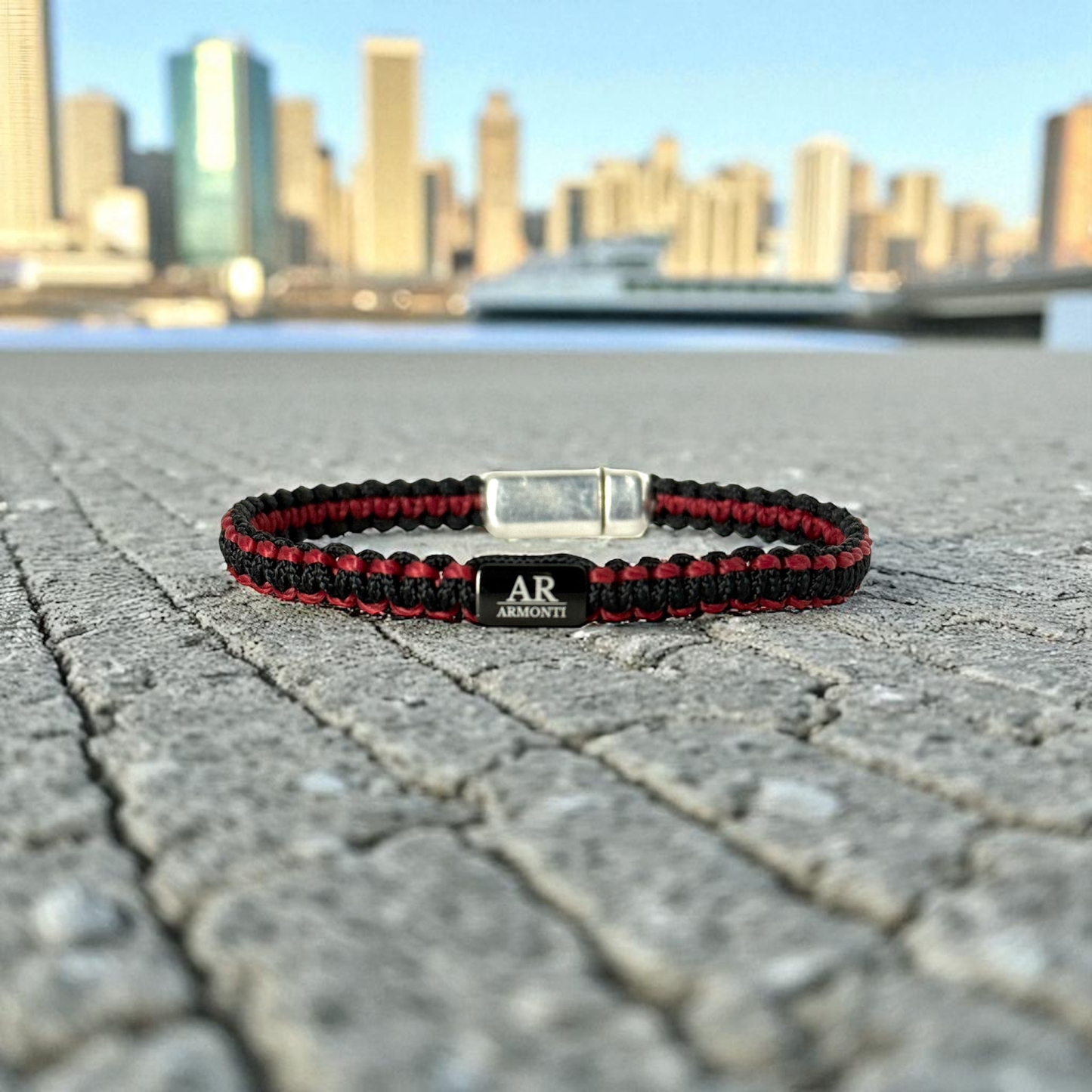 Red MACRAMÉ bracelet for men