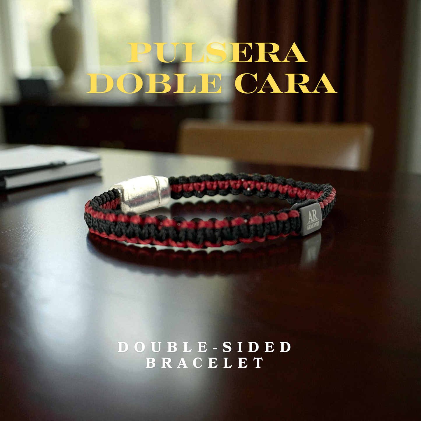 Red MACRAMÉ bracelet for men