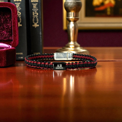 Red MACRAMÉ bracelet for men