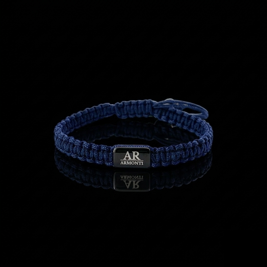 Pulsera azul oscuro de MACRAMÉ mujer