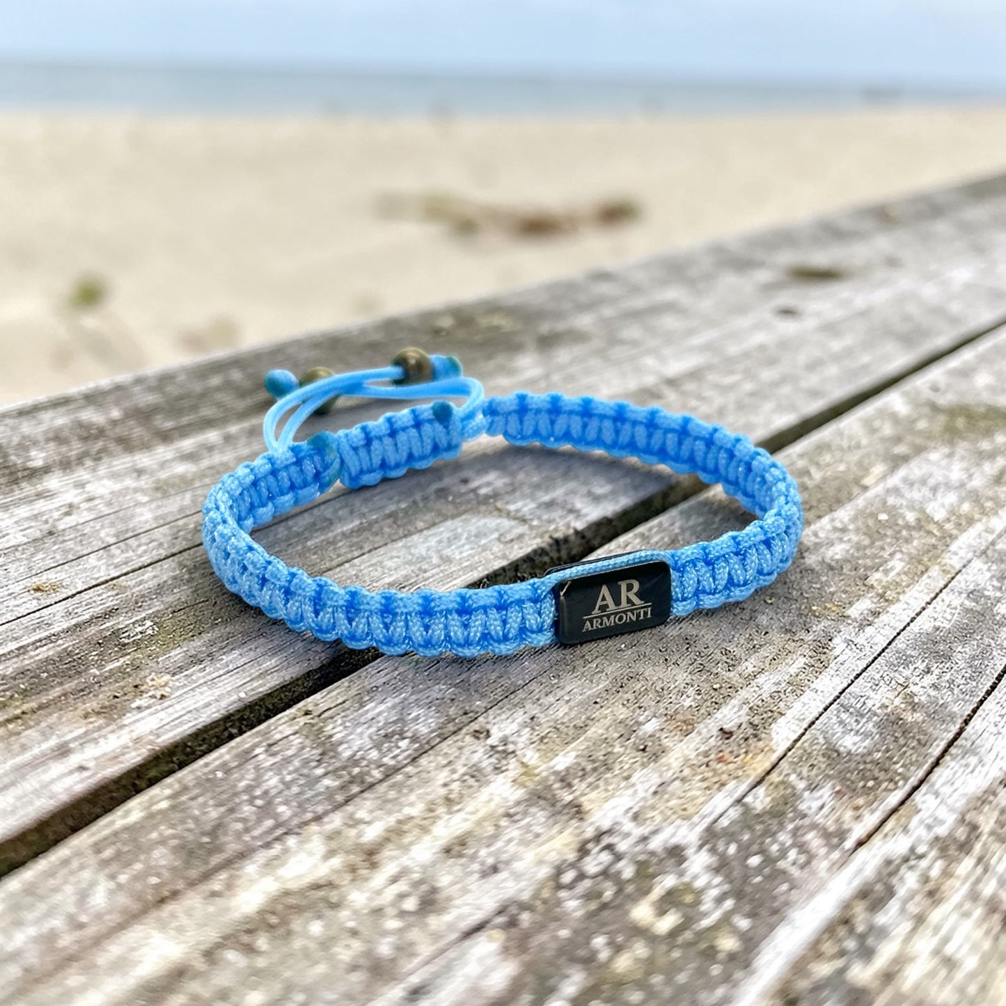 Pulsera azul turquesa de MACRAMÉ mujer