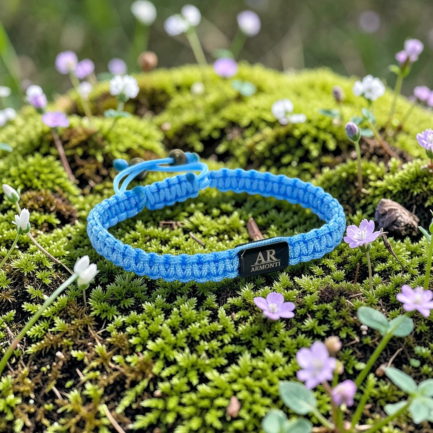 Pulsera azul turquesa de MACRAMÉ mujer
