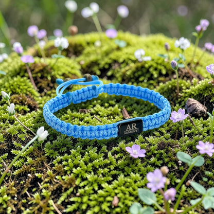 Pulsera azul turquesa de MACRAMÉ mujer