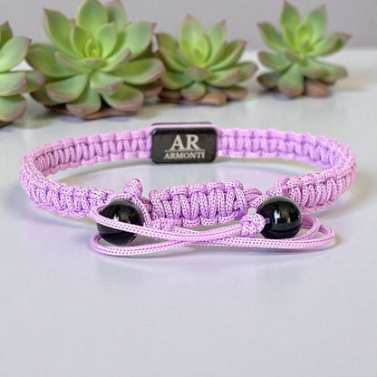 Pulsera violeta de MACRAMÉ mujer