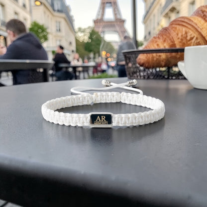 Pulsera blanca de MACRAMÉ para mujer