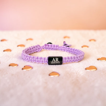 Pulsera violeta de MACRAMÉ mujer