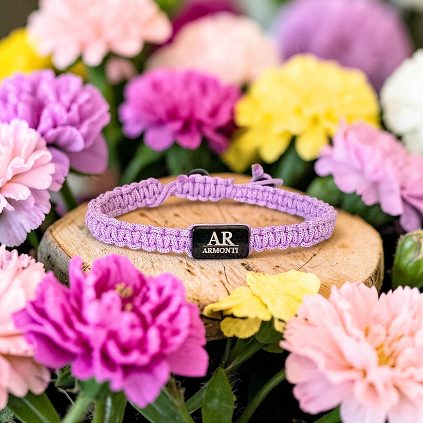 Pulsera violeta de MACRAMÉ mujer