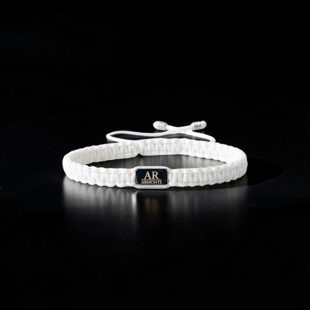 Pulsera blanca de MACRAMÉ para mujer