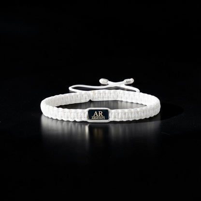 Pulsera blanca de MACRAMÉ para mujer