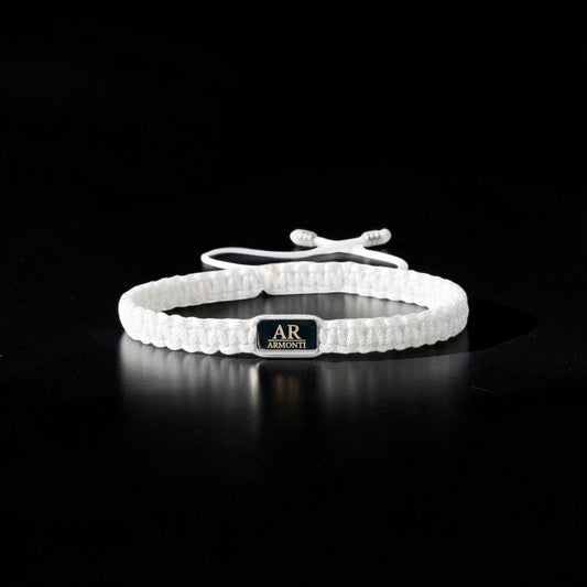Pulsera blanca de MACRAMÉ para mujer