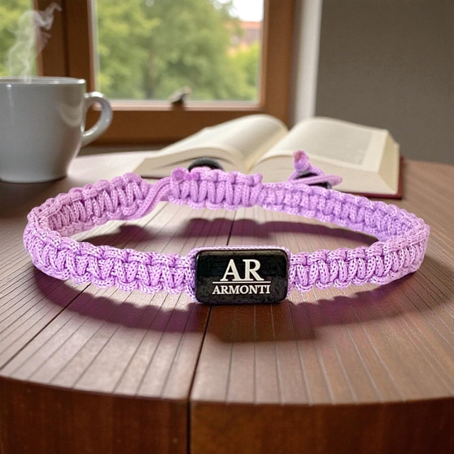 Pulsera violeta de MACRAMÉ mujer