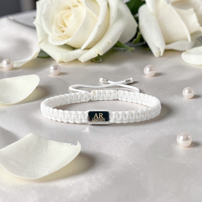 Pulsera blanca de MACRAMÉ para mujer