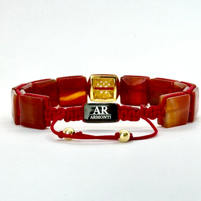 Pulsera Ágata Roja ARMONTI | Poder, Pasión y Éxito en tu Muñeca