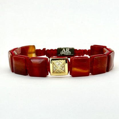 Pulsera Ágata Roja ARMONTI | Poder, Pasión y Éxito en tu Muñeca