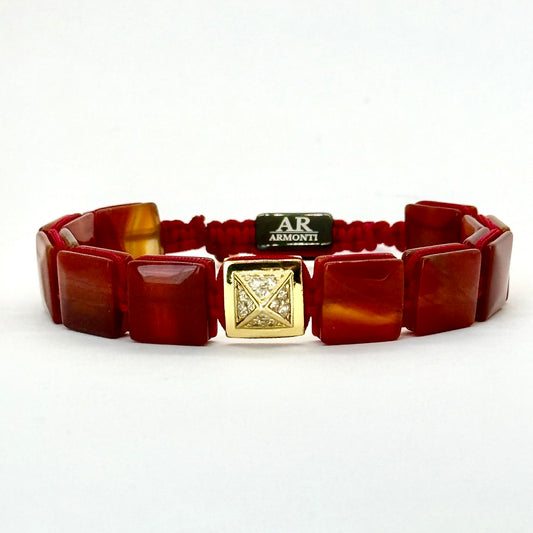 Pulsera Ágata Roja ARMONTI | Poder, Pasión y Éxito en tu Muñeca