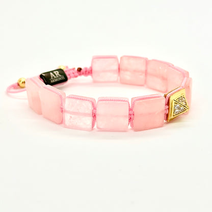 Pulsera de Cuarzo Rosa | Amor Propio, Energía Suave y Estilo Aventurero | ARMONTI