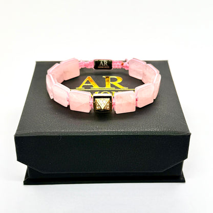 Pulsera de Cuarzo Rosa | Amor Propio, Energía Suave y Estilo Aventurero | ARMONTI