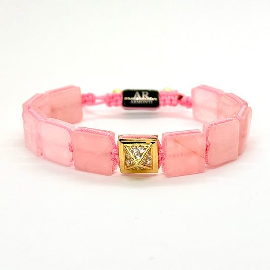 Pulsera de Cuarzo Rosa | Amor Propio, Energía Suave y Estilo Aventurero | ARMONTI