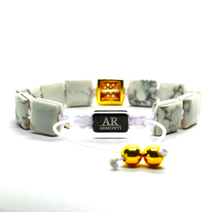 Pulsera de Howlita para Mujer | Elegancia Libre, Magia Blanca y Energía Positiva | ARMONTI