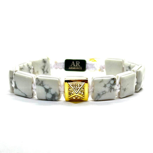 Pulsera de Howlita para Mujer | Elegancia Libre, Magia Blanca y Energía Positiva | ARMONTI