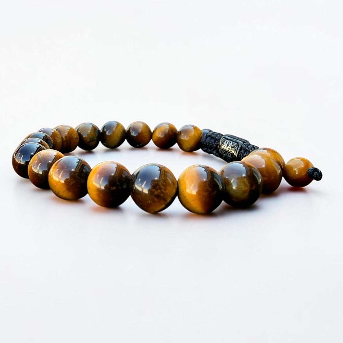 Pulsera de Ojo de Tigre Amarillo 8mm ajustable para Hombre
