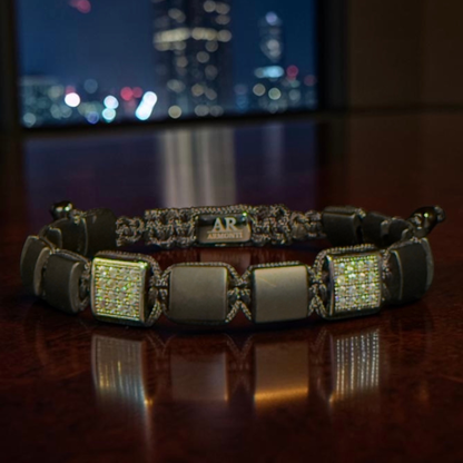 Pulsera de ÓNIX MATTE piedra plana hombre de ARMONTI