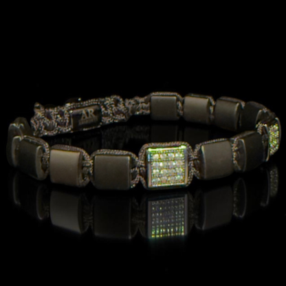 Pulsera de ÓNIX MATTE piedra plana hombre de ARMONTI