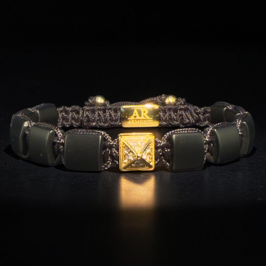 Pulsera de Ónix Negro Mate para Mujer