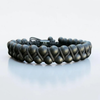 Pulsera de Ónix Negro Mate doble 6mm para Hombre