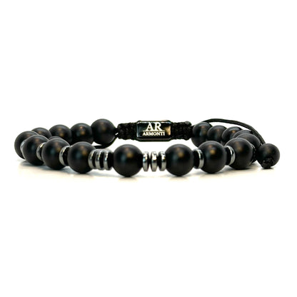 Pulsera ONIX MATTE y HEMATITE mujer