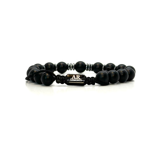 Pulsera ONIX MATTE y HEMATITE mujer