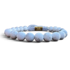 Pulsera de piedra natural Howlita Blanca 6mm ajustable para Mujer
