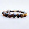 Pulsera de piedra natural Ojo de Tigre amarillo 6mm ajustable para Mujer