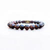 Pulsera de piedra natural Ojo de Tigre Rojo 6mm ajustable para Mujer