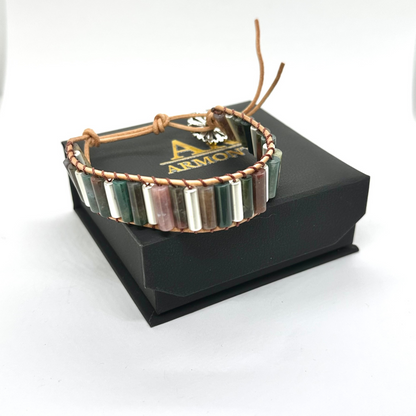 Pulsera de Jade Verde Vivo Joyería Artesanal para Mujeres Inspirada en la Naturaleza