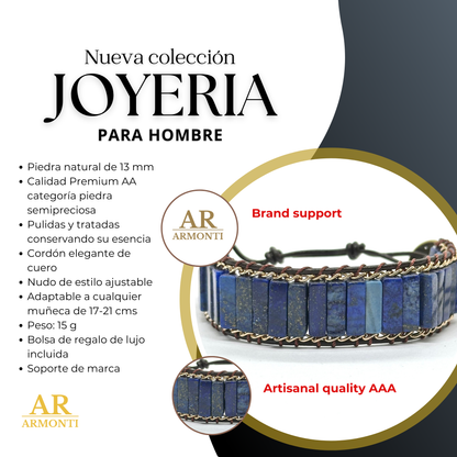 Pulsera lapislázuli primavera verano MUJER 13mm