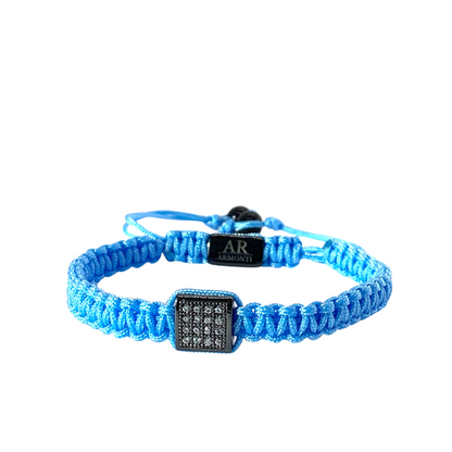 Pulsera azul turquesa de MACRAMÉ CIRCONITA para mujer
