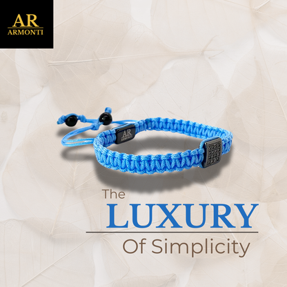 Pulsera azul turquesa de MACRAMÉ CIRCONITA para mujer