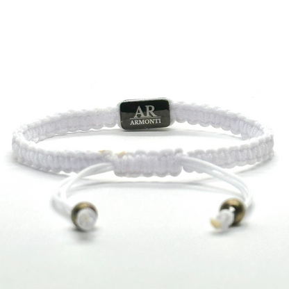 Pulsera MACRAMÉ blanca hombre