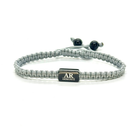 Pulsera MACRAMÉ gris hombre