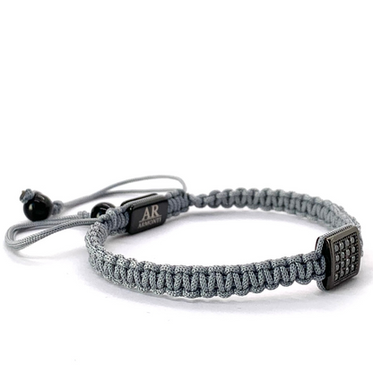 Pulsera gris MACRAMÉ CIRCONITA para mujer