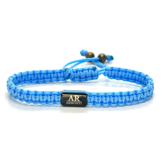Pulsera MACRAMÉ azul turquesa hombre