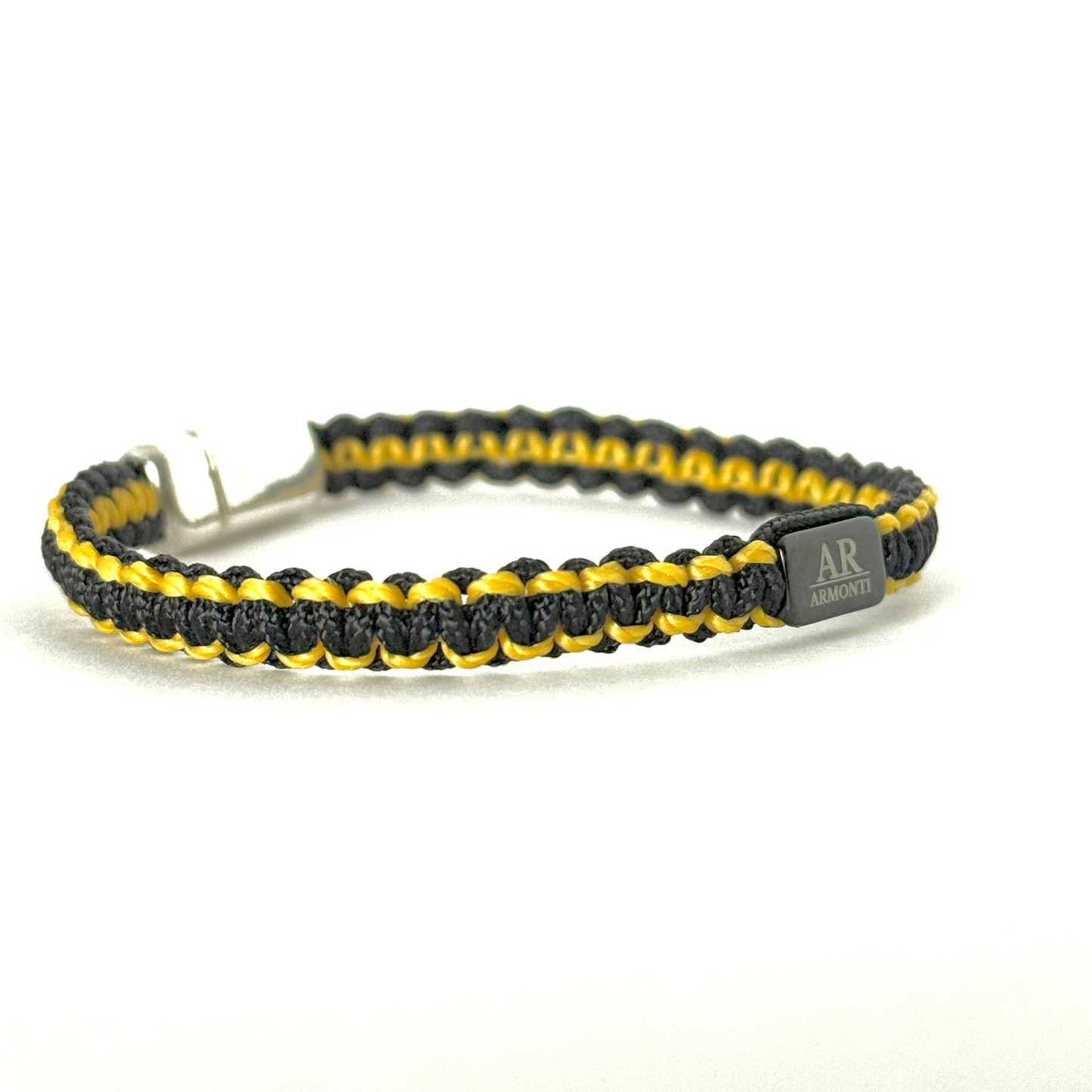 Pulsera MACRAMÉ Negro y amarillo hombre