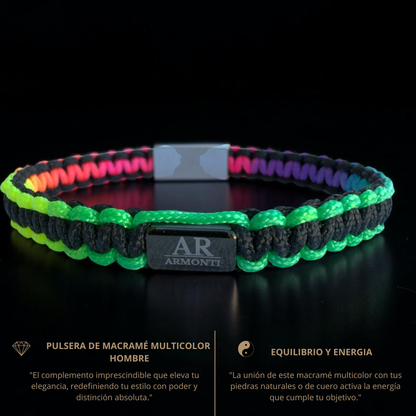 Pulsera macramé multicolor hombre verano