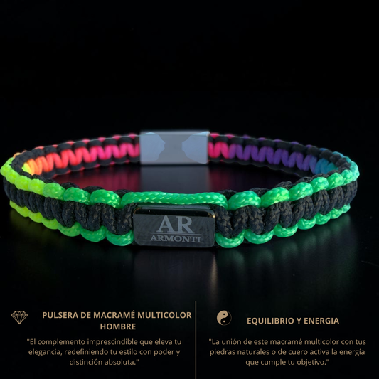 Pulsera macramé multicolor hombre verano